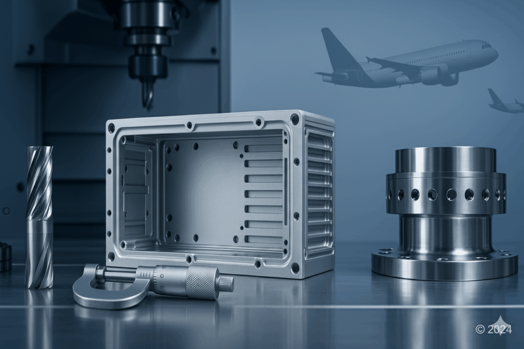 CNC-gefrästes Aluminiumgehäuse für Aerospace Komponenten, Präzisionsgehäuse und Industrieteile Fertigung